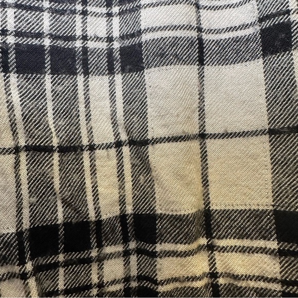Gap Black/White Plaid Popover Tunic Flannel Top size S - Picture 10 of 10